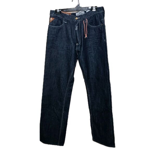 Vintage Men’s Akademiks Embroidered Wide Leg Baggy Y2K Skater Jeans 32x33 NWT